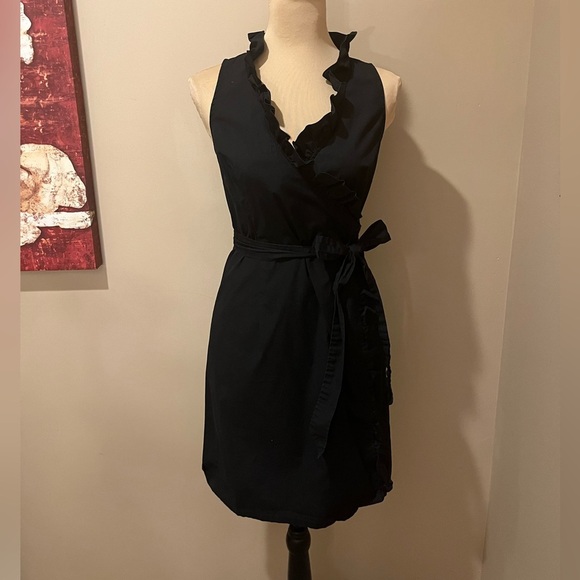 Loft LBD Wrap, Ruffle V Neck, size 2 - Picture 2 of 7